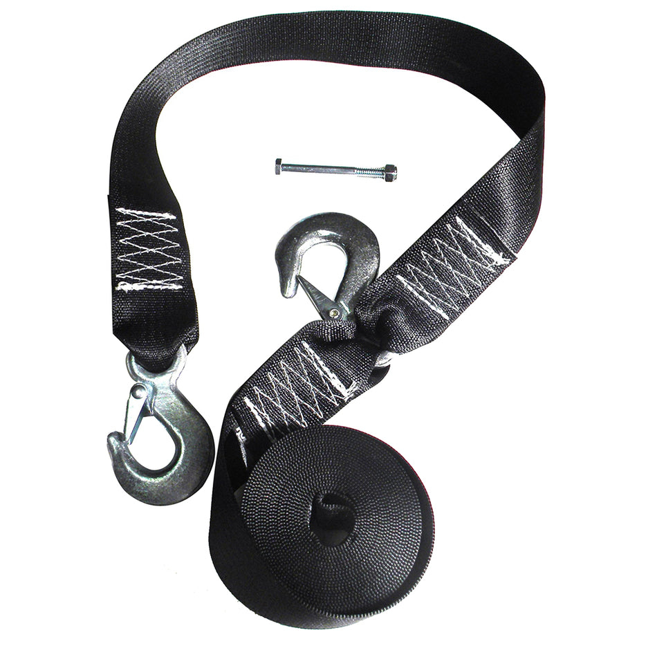 Rod Saver Winch Strap Replacement w/Safety Strap - 16' WS16S — Quality Boat Parts