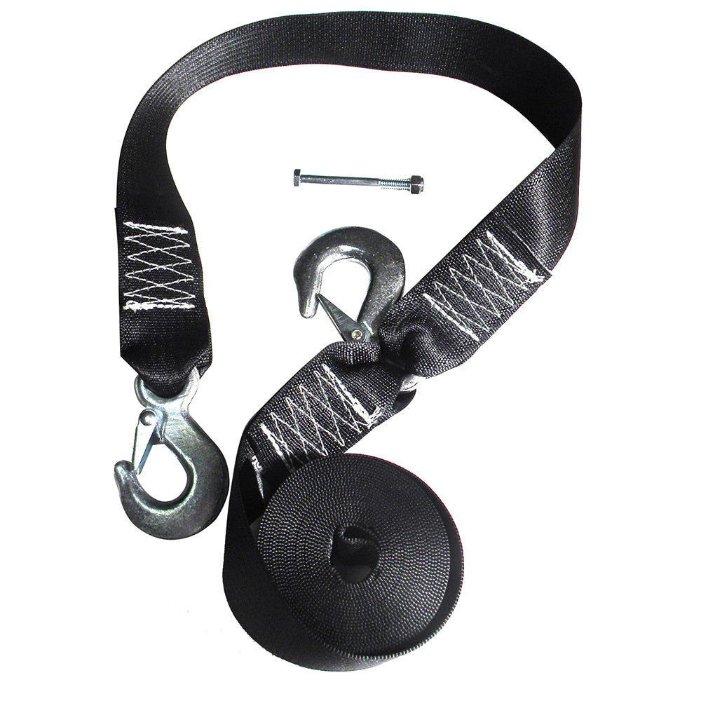 Rod Saver Winch Strap Replacement w/Safety Strap - 20' WS20S — Quality Boat Parts