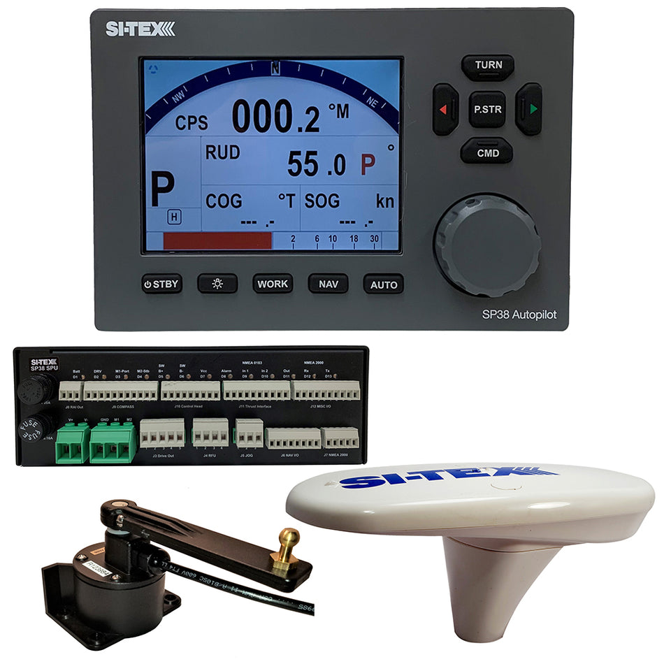 SI-TEX SP38-18 Autopilot Core Pack Including Compact GPS Compass & Rotary Feedback, No Pump SP38-18 — Quality Boat Parts