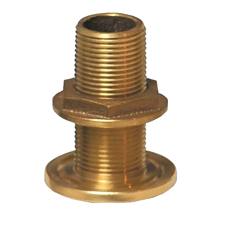 GROCO 2" NPS NPT Combo Bronze Thru-Hull Fitting w/Nut TH-2000-W — Quality Boat Parts