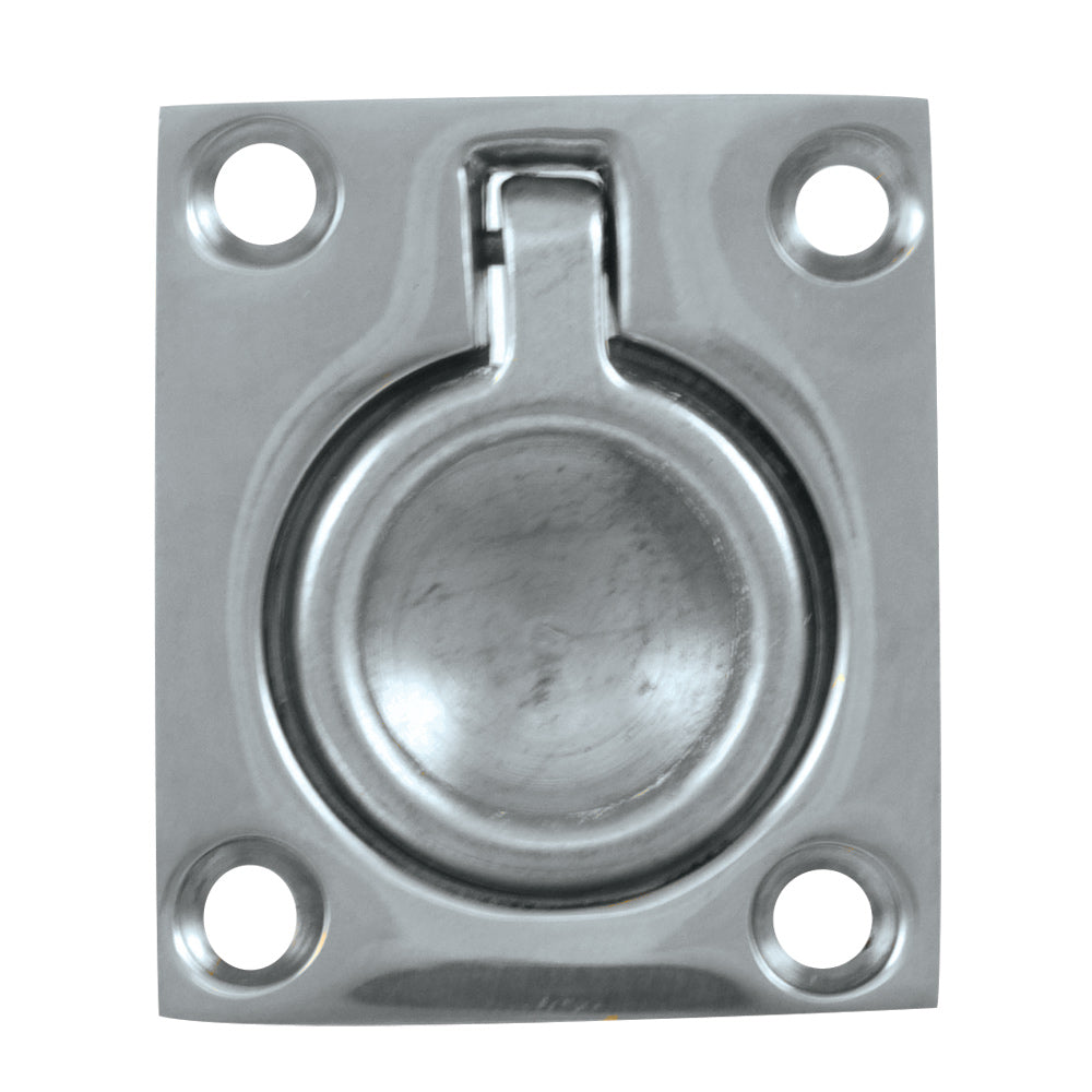 Whitecap Flush Pull Ring - CP/Brass - 1-1/2" x 1-3/4" S-3360C — Quality Boat Parts