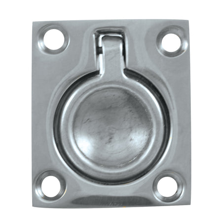 Whitecap Flush Pull Ring - CP/Brass - 1-1/2" x 1-3/4" S-3360C — Quality Boat Parts