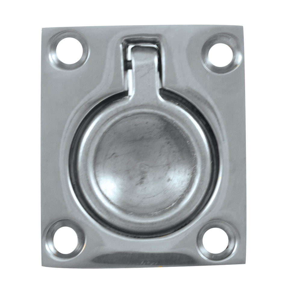 Whitecap Flush Pull Ring - CP/Brass - 1-1/2" x 1-3/4" S-3360C — Quality Boat Parts