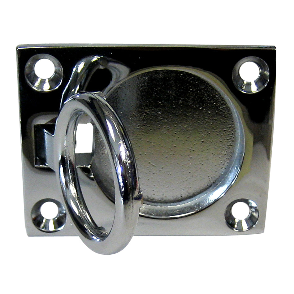 Whitecap Flush Pull Ring - CP/Brass - 2" x 2-1/2" S-3362C — Quality Boat Parts