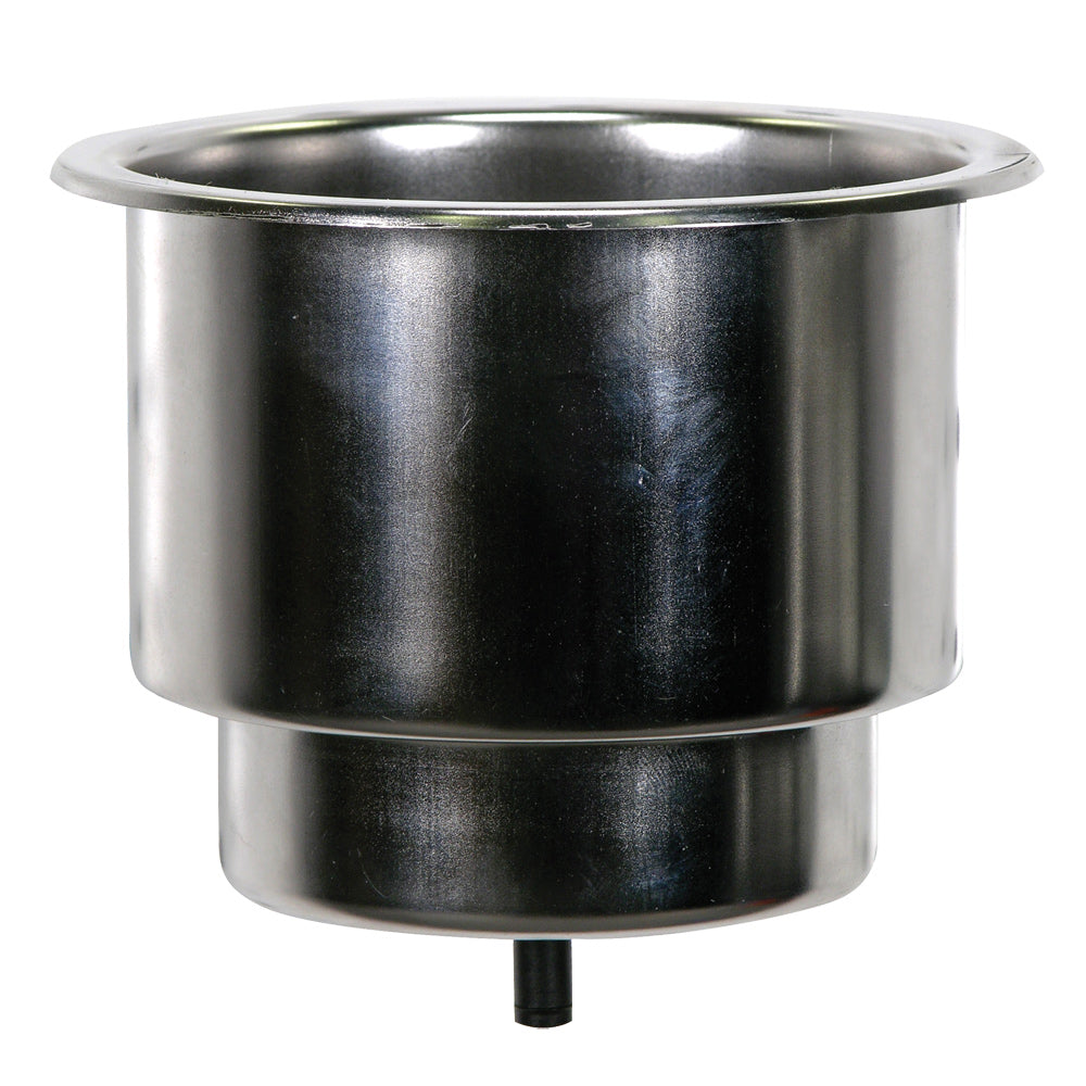 Whitecap Flush Cupholder w/Drain - 302 Stainless Steel S-3511C — Quality Boat Parts