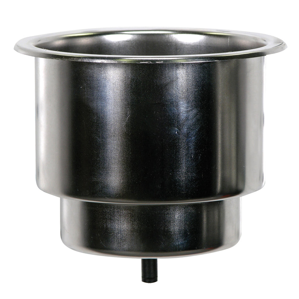 Whitecap Flush Cupholder w/Drain - 302 Stainless Steel S-3511C — Quality Boat Parts