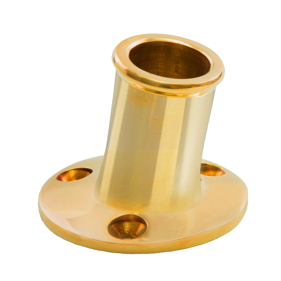 Whitecap Top-Mounted Flag Pole Socket Polished Brass - 3/4" ID S-5001B — Quality Boat Parts