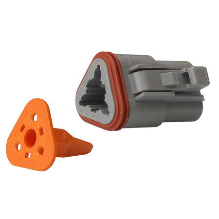 Pacer Deutsch DT Plug & Wedge Lock Kit - 3 Position - 10 Pack TDT06-3S-10 — Quality Boat Parts