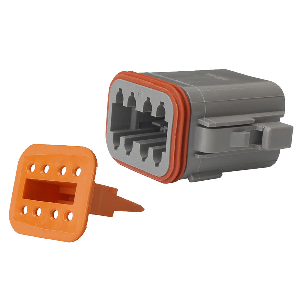 Pacer Deutsch DT Plug & Wedge Lock Kit - 8 Position - 5 Pack TDT06-8S-5 — Quality Boat Parts