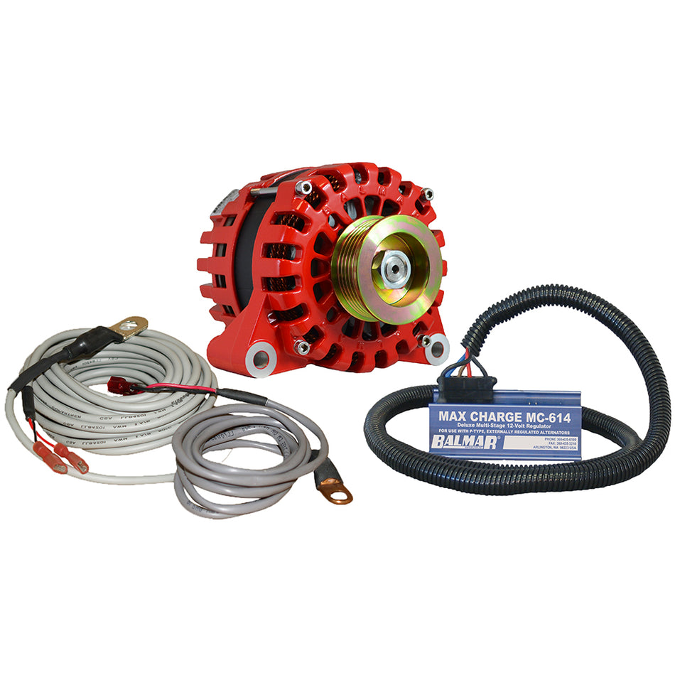 Balmar Alternator Vortec K6 Serpentine Pulley Regulator & Temp Sensor - 170A - 12V XT-VT-170-K6-KIT — Quality Boat Parts