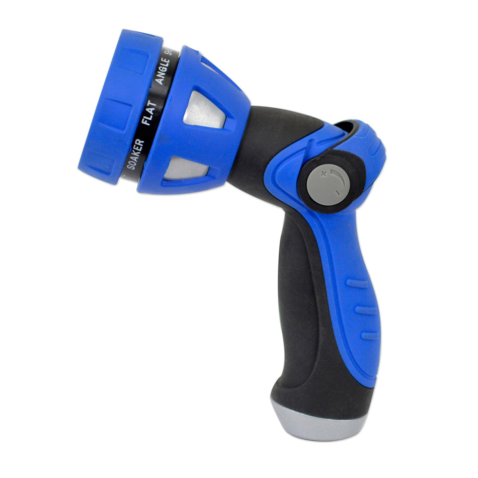 HoseCoil Thumb Lever Nozzle w/Metal Body & Nine Pattern Adjustable Spray Head WN815 — Quality Boat Parts
