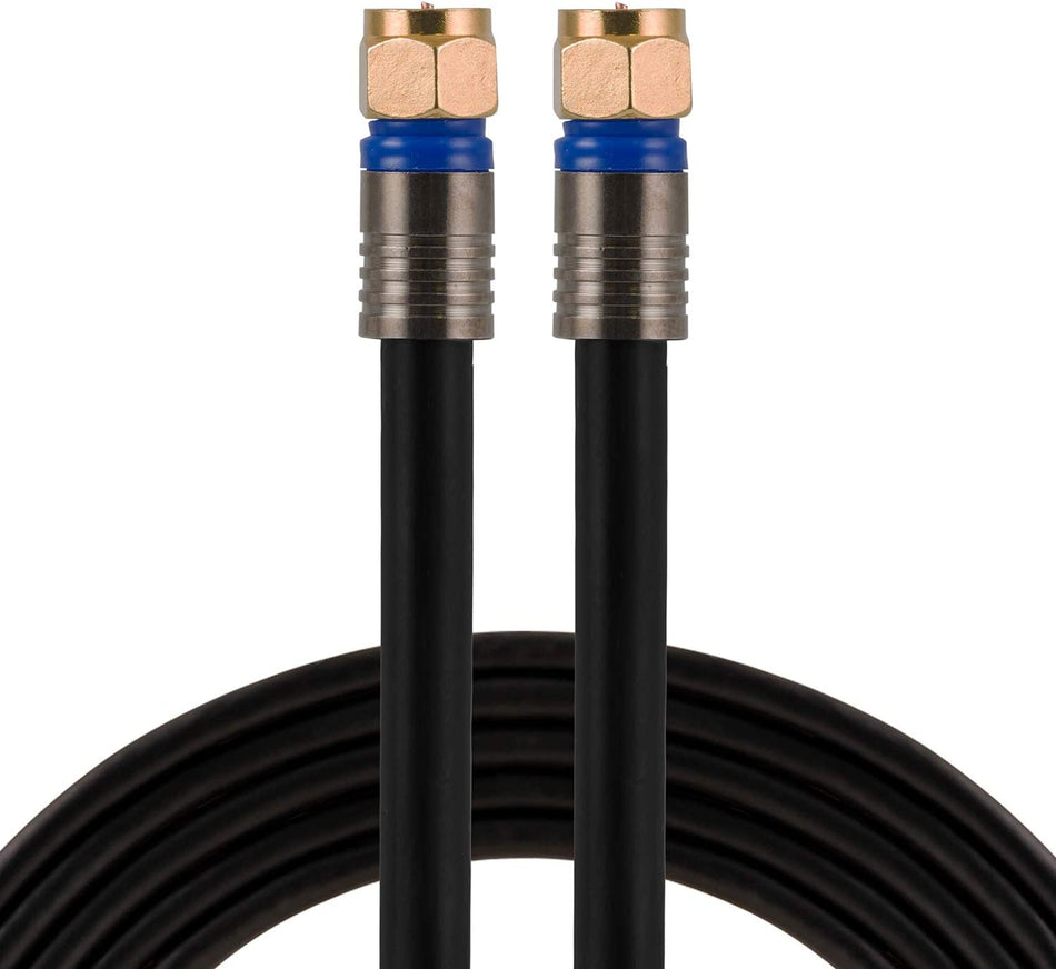 RG6 Coaxial Cable 50' With F-type Connectors 33532 — Quality Boat Parts