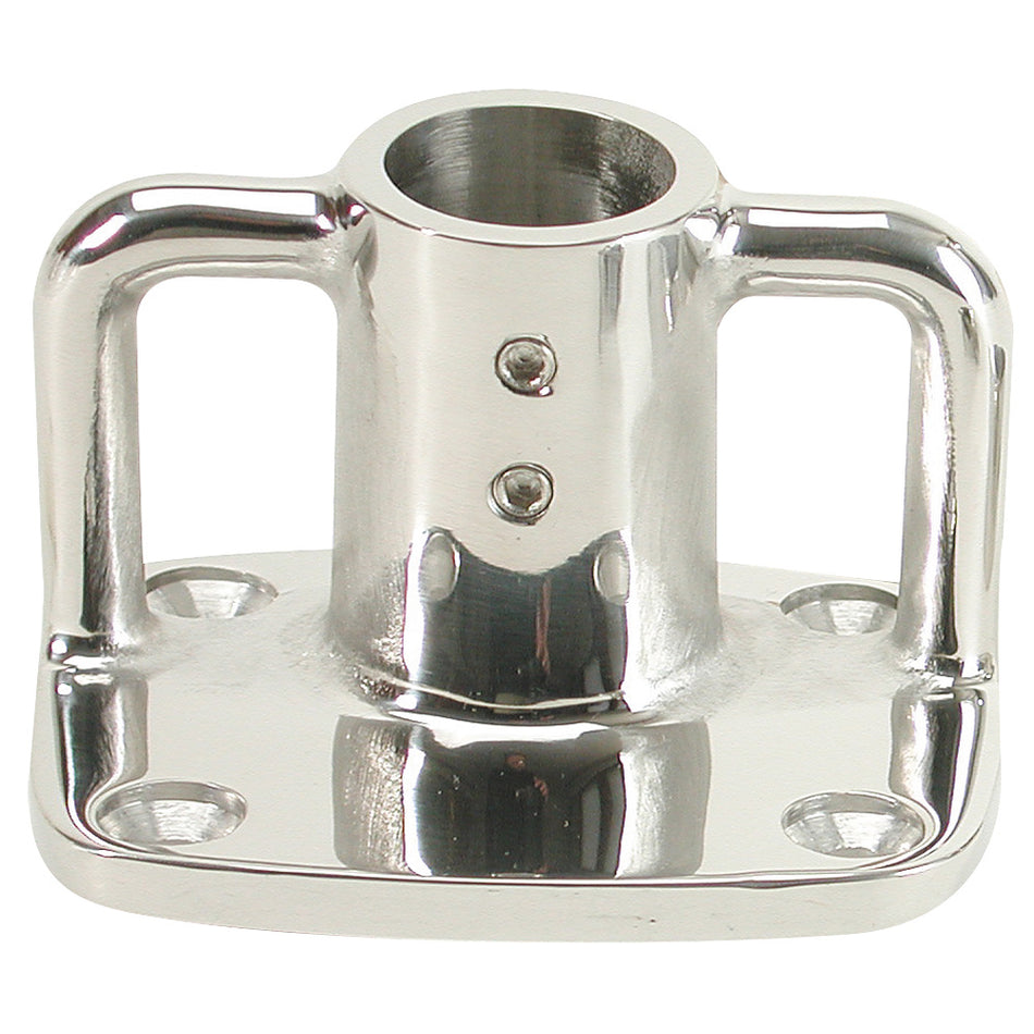 Whitecap 4° Rectangular Base - 316 Stainless Steel - 3-1/2" x 3" 11901 — Quality Boat Parts