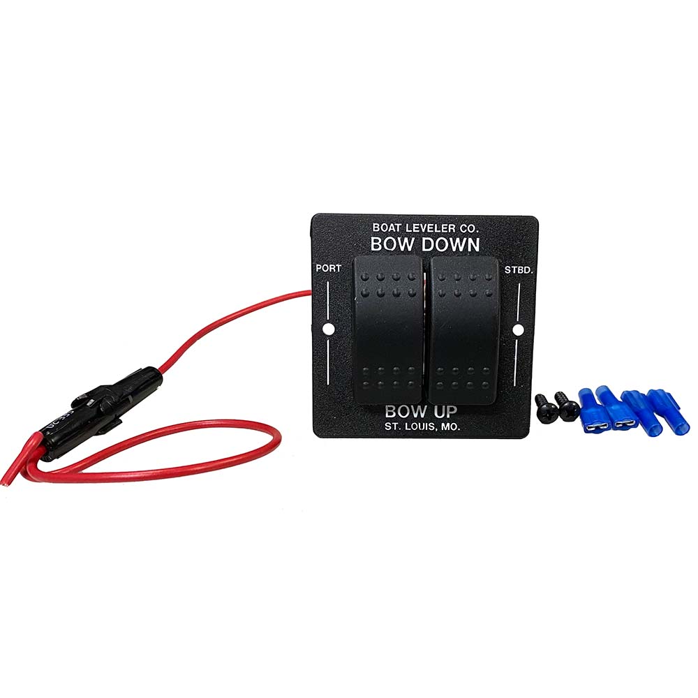 Boat Leveler Waterproof Trim Tab Switch - Black/Black Buttons 12725 — Quality Boat Parts