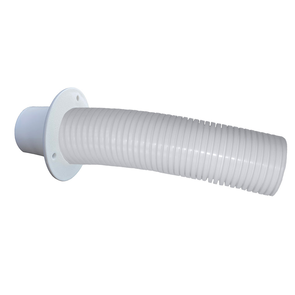 Trident Marine 4' White Stern Flex Hose w/Transom Flange TFK-4W — Quality Boat Parts
