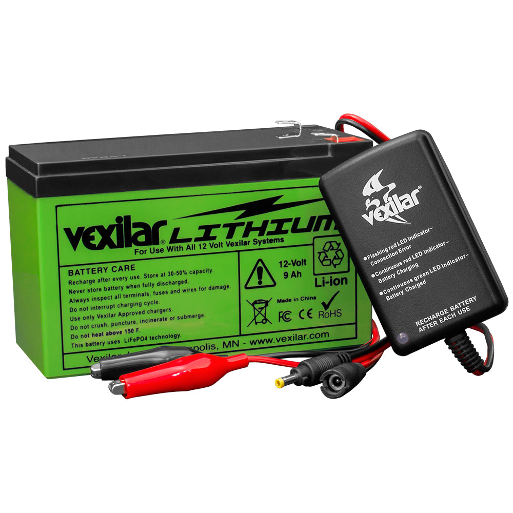 Vexilar 12V Lithium Ion Battery & Charger V-120L — Quality Boat Parts