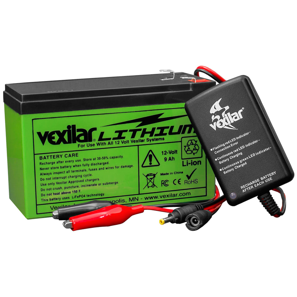 Vexilar 12V Lithium Ion Battery & Charger V-120L — Quality Boat Parts