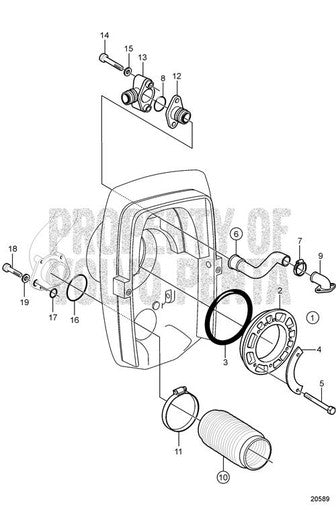 Volvo Penta C2 Rear Steel Three Blade Right Hand Rotation Duoprop (3587870) — Quality Boat Parts