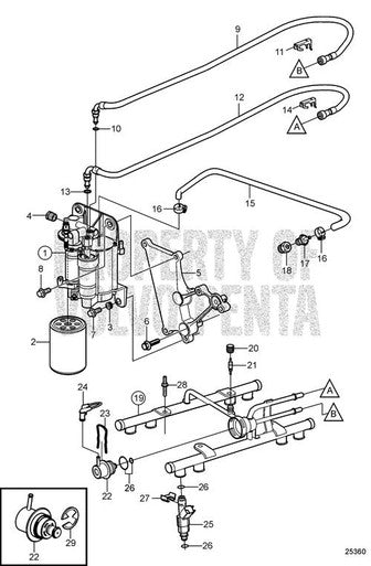 Volvo Penta Dipstick Tube - Volvo Penta (21369039) — Quality Boat Parts