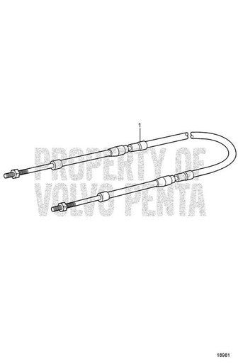 Volvo Penta Control Cable - Volvo Penta (21407249) — Quality Boat Parts