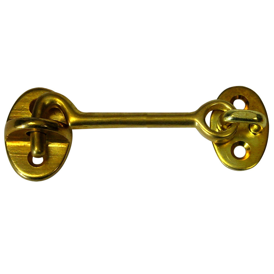 Whitecap Cabin Door Hook - Polished Brass - 3" S-1402BC — Quality Boat Parts