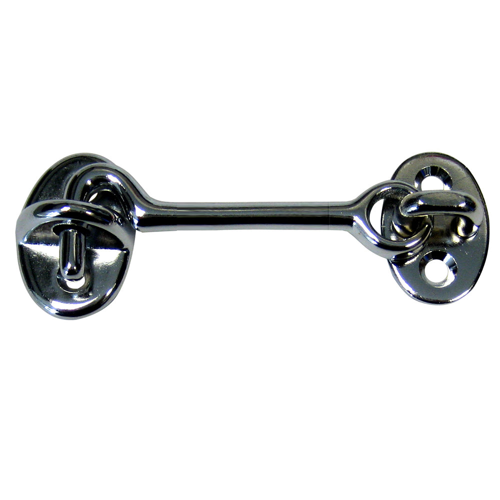 Whitecap Cabin Door Hook - CP/Brass - 3" S-1402C — Quality Boat Parts