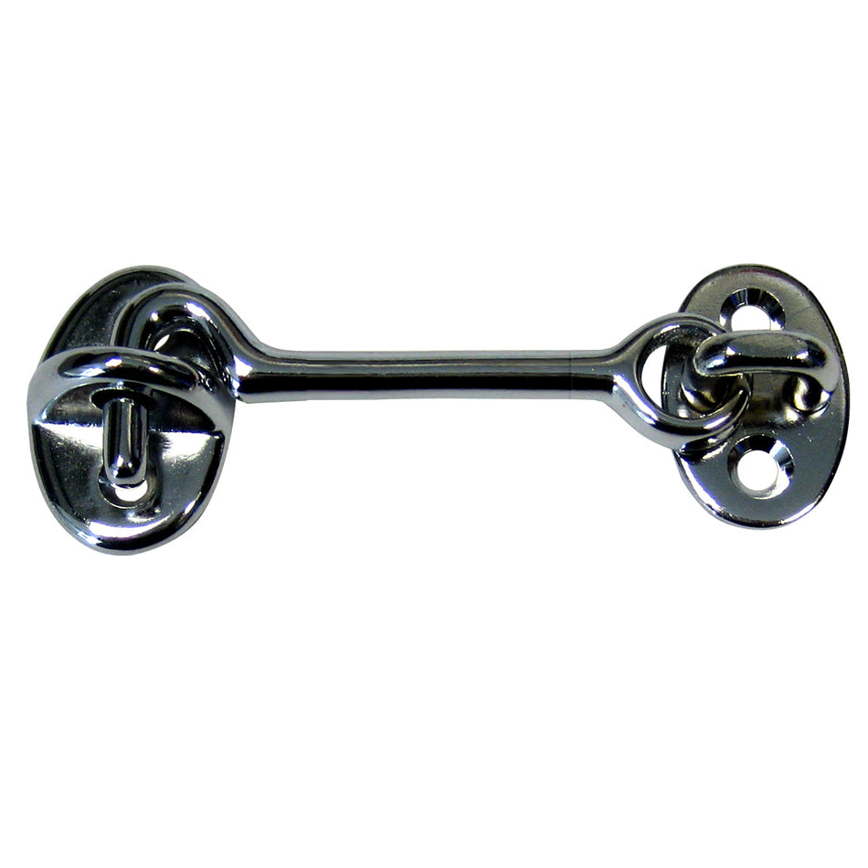 Whitecap Cabin Door Hook - CP/Brass - 3" S-1402C — Quality Boat Parts