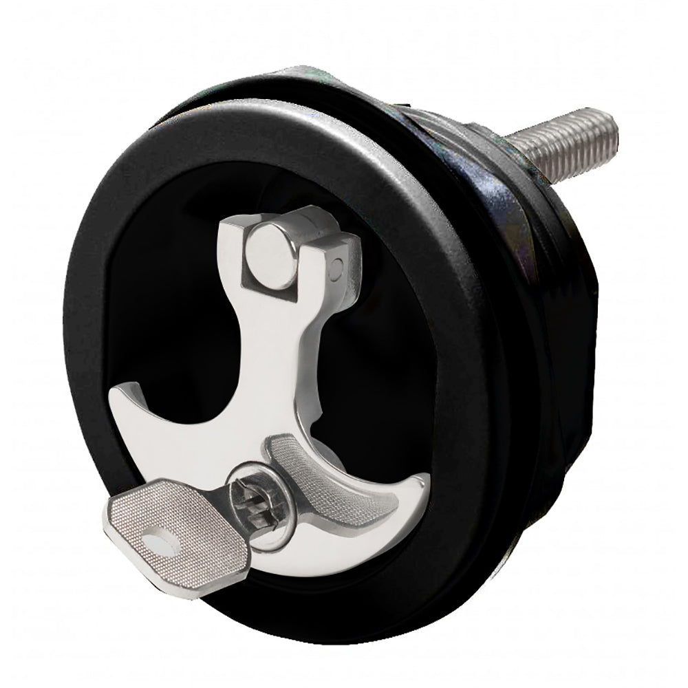 Whitecap Compression Handle CP Zamac/Black Nylon Locking Fresh Water Use Only S-1415BC — Quality Boat Parts