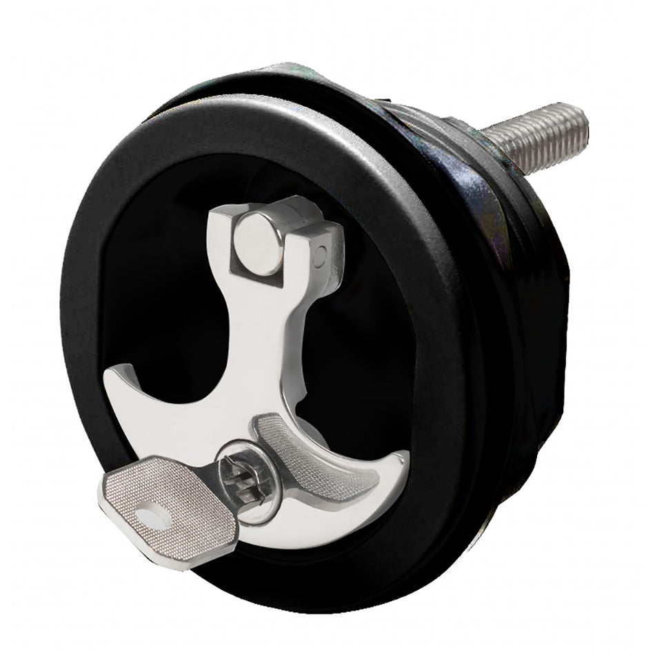 Whitecap Compression Handle CP Zamac/Black Nylon Locking Fresh Water Use Only S-1415BC — Quality Boat Parts