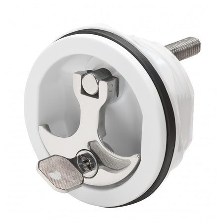 Whitecap Compression Handle CP Zamac/White Nylon Locking Fresh Water Use Only S-1415WC — Quality Boat Parts