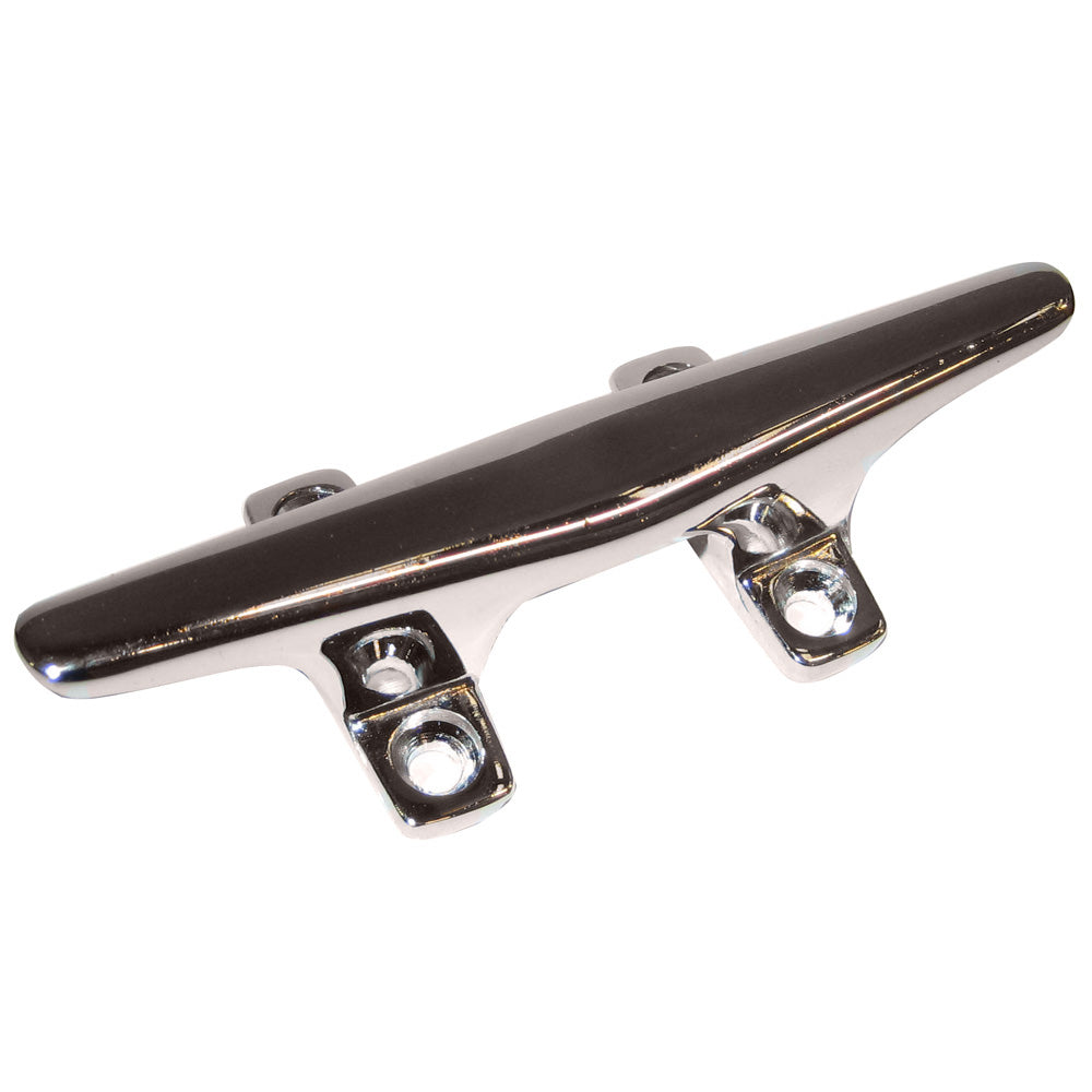 Whitecap Hollow Base 6" Chrome Plated Zamac Cleat - Freshwater Use Only S-1445C — Quality Boat Parts
