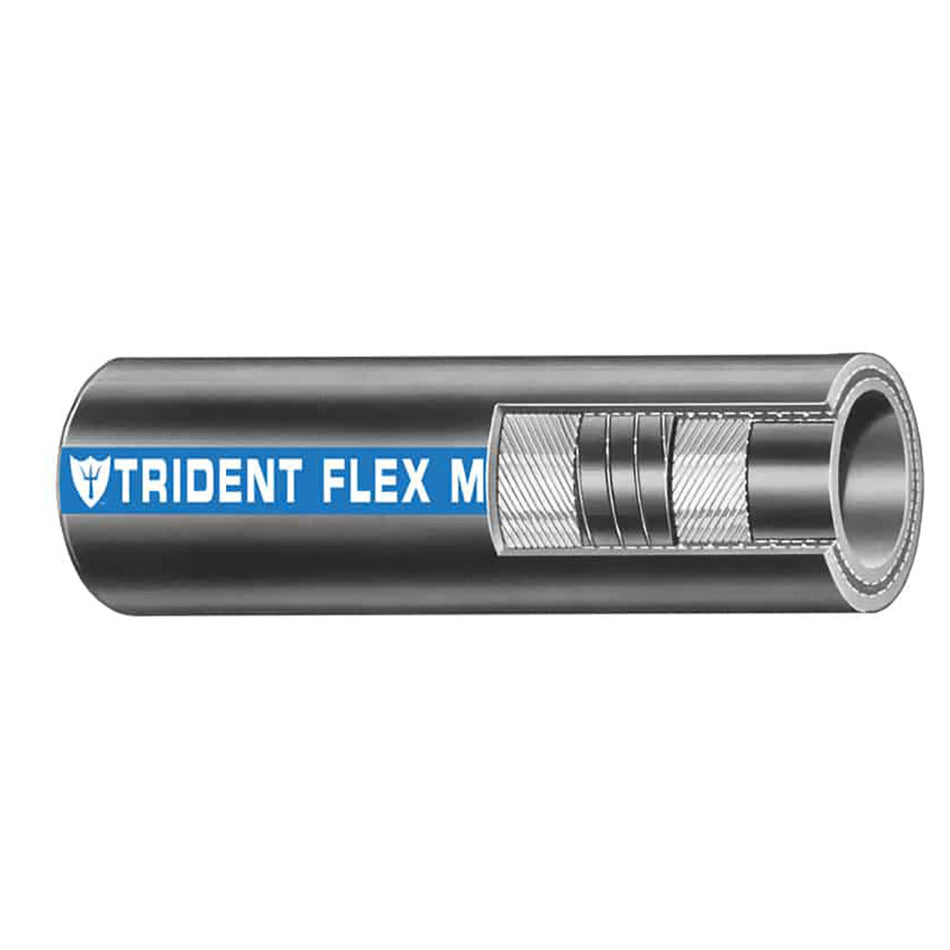 Trident Marine 1" Flex Marine Wet Exhaust & Water Hose - Black - Sold by the Foot 100-1006-FT — Quality Boat Parts