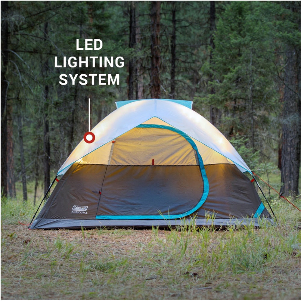Coleman OneSource Rechargeable 4-Person Camping Dome Tent w/Airflow System & LED Lighting 2000035457 — Quality Boat Parts