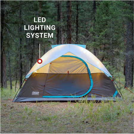 Coleman OneSource Rechargeable 4-Person Camping Dome Tent w/Airflow System & LED Lighting 2000035457 — Quality Boat Parts