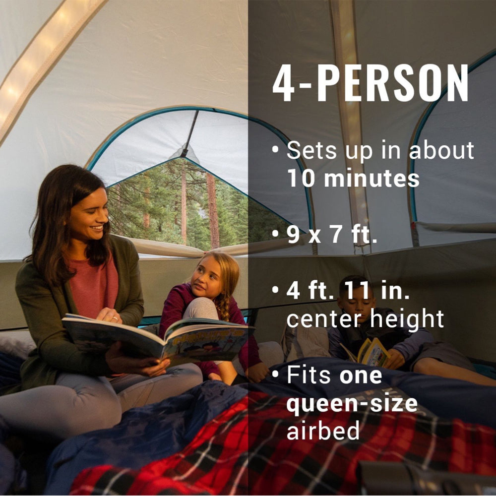 Coleman OneSource Rechargeable 4-Person Camping Dome Tent w/Airflow System & LED Lighting 2000035457 — Quality Boat Parts