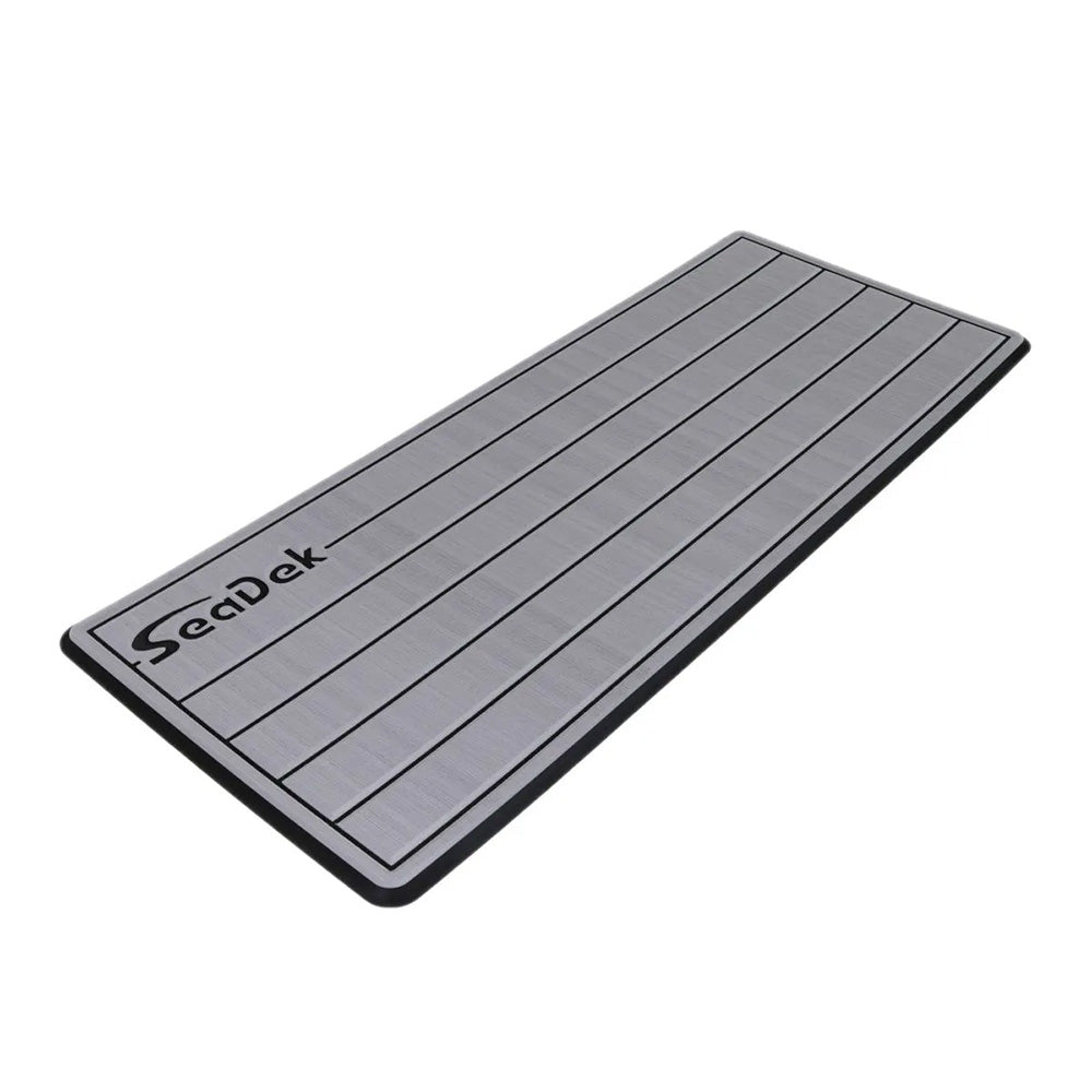 SeaDek 14" x 36" 20mm Dual Density Small Teak Helm Pad w/SeaDek Logo - Brushed Texture - Gray/Black (355.6mm x 914.4mm x 20mm) 53602-80324 — Quality Boat Parts