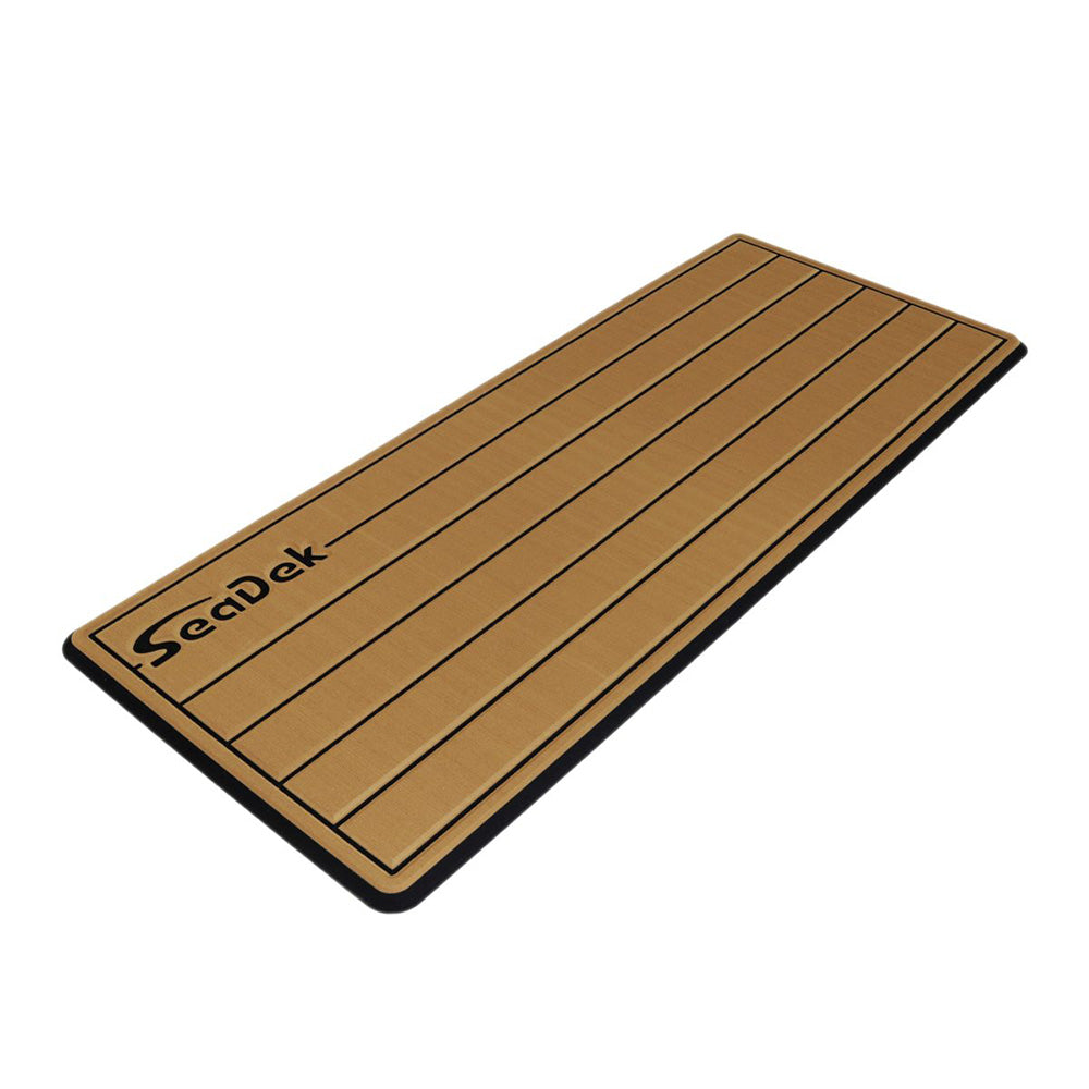 SeaDek 14" x 36" 20mm Dual Density Small Teak Helm Pad w/SeaDek Logo - Brushed Texture - Mocha/Black (355.6mm x 914.4mm x 20mm) 53602-80327 — Quality Boat Parts