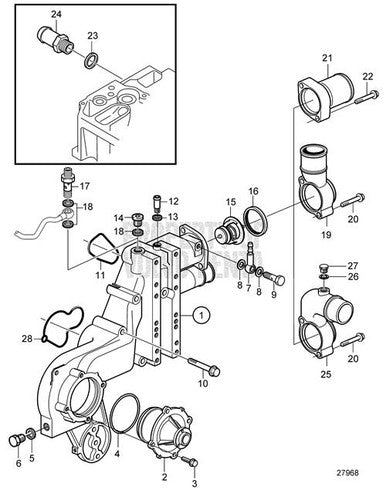 Volvo Penta Connection Pipe (V2) - Volvo Penta (20817900) — Quality Boat Parts