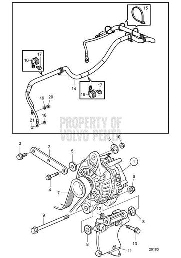 Volvo Penta V-Ribbed Belt (V2) - Volvo Penta (20995830) — Quality Boat Parts
