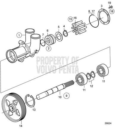 Volvo Penta Wear Kit (V2) - Volvo Penta (21951392) — Quality Boat Parts