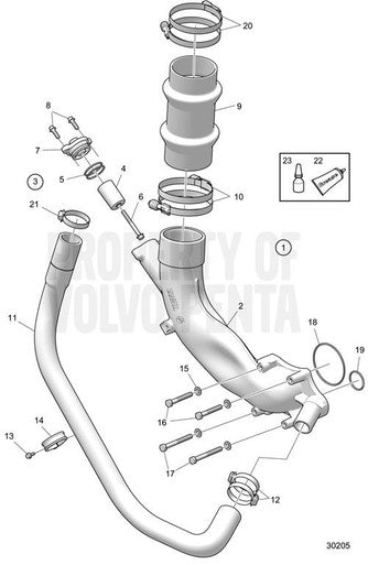 Volvo Penta Mounting Kit - Volvo Penta (22303438) — Quality Boat Parts