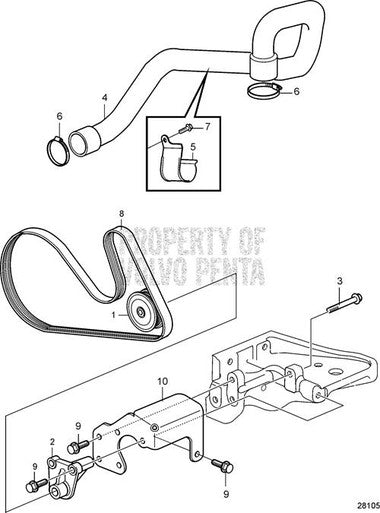 Volvo Penta V-Ribbed Belt - Volvo Penta (22352491) — Quality Boat Parts