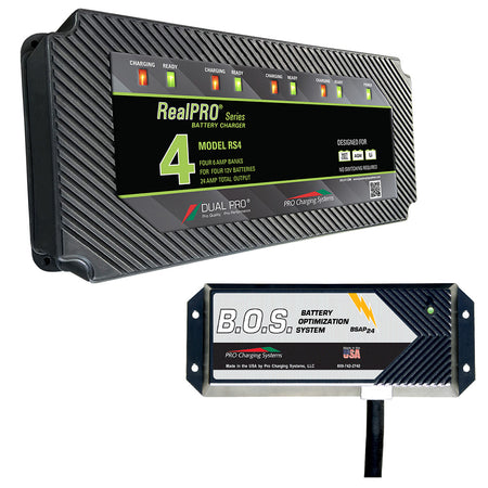 Dual Pro RS4 4 Bank Battery Charger w/ 2 Bank B.O.S. RS4/BOS12V2 — Quality Boat Parts