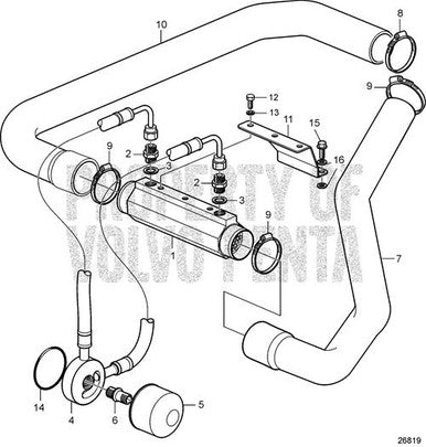 Volvo Penta Oil Cooler - Volvo Penta (21657814) — Quality Boat Parts
