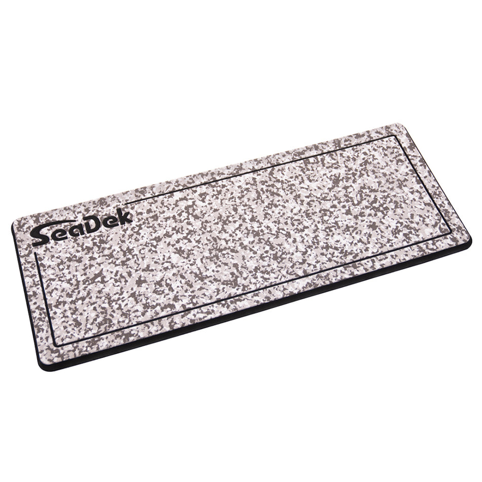 SeaDek 16" x 39" 20mm Dual Density Large Helm Pad w/SeaDek Logo - Brushed Texture - Snow Camo/Black (406.4mm x 990.6mm x 20mm) 37926-83699 — Quality Boat Parts