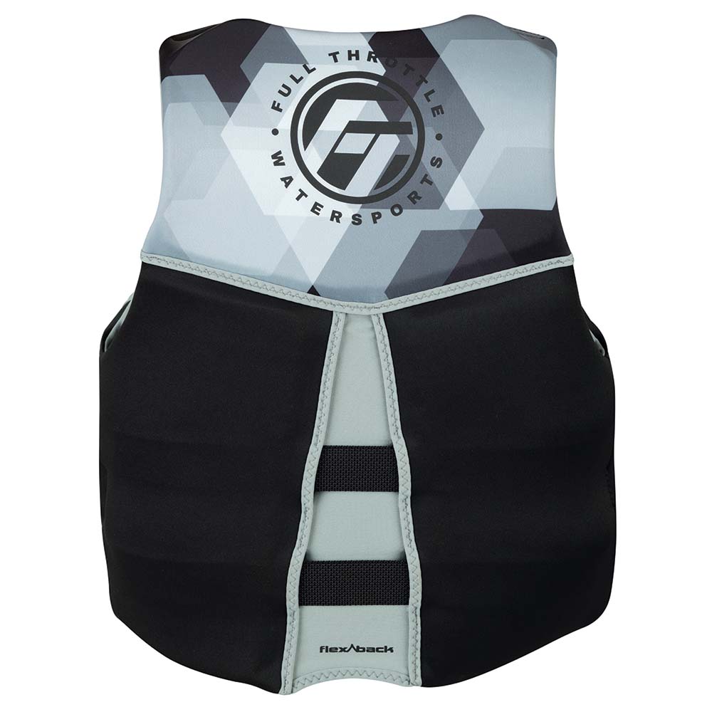 Full Throttle Men's Rapid-Dry Flex-Back Life Jacket - 2XL - Black/Grey 142500-701-060-22 — Quality Boat Parts