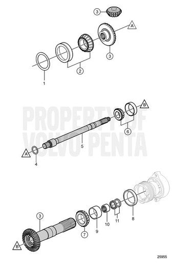 Volvo Penta Fh7 Rear Steel Three Blade Right Hand Rotation Duoprop Helical (3885859) — Quality Boat Parts