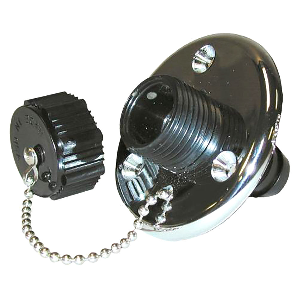 T-H Marine Washdown Valve w/ Chrome Base WDV-1CP-DP — Quality Boat Parts
