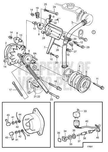 Volvo Penta Alternator - Volvo Penta (873770) — Quality Boat Parts