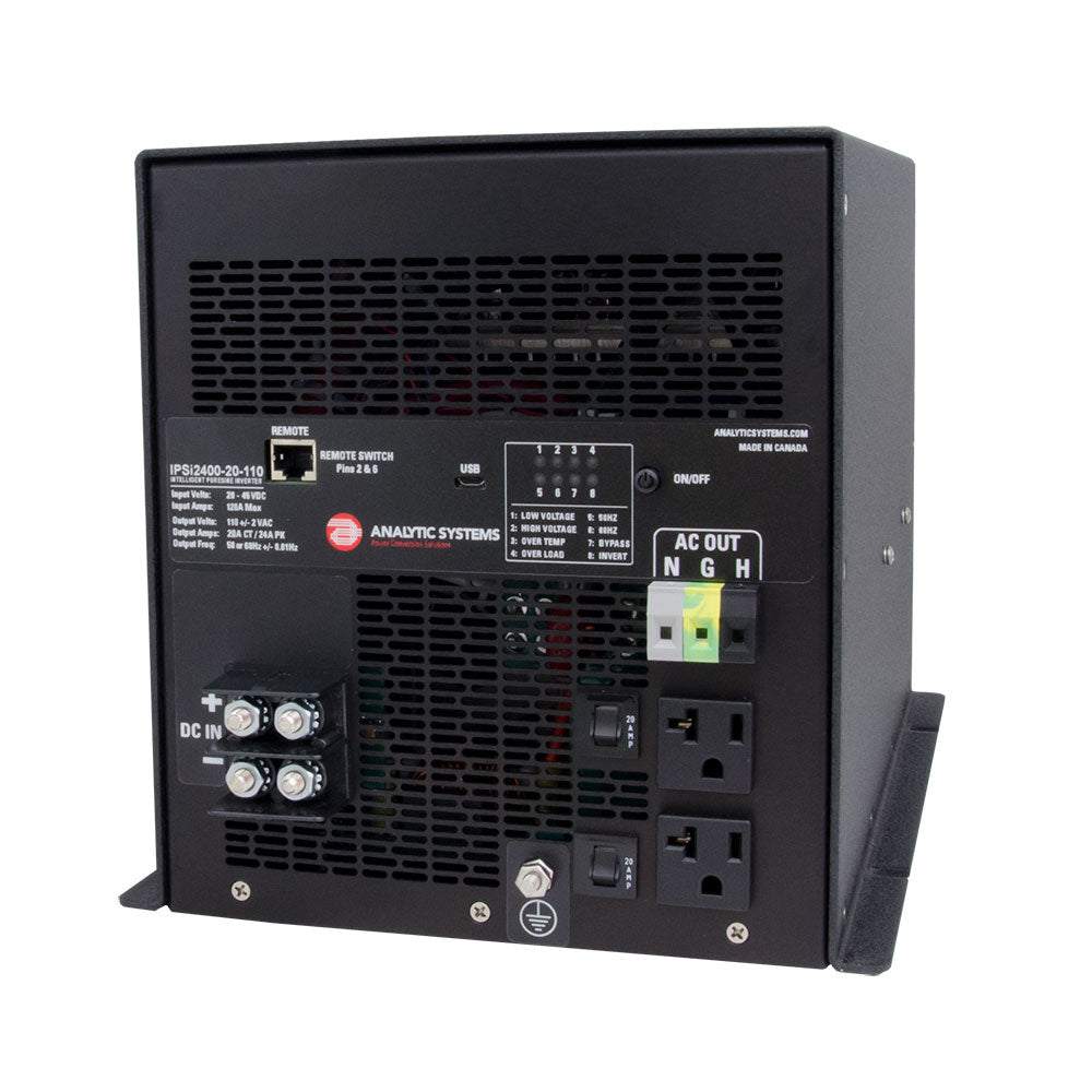 Analytic Systems AC Intelligent Pure Sine Wave Inverter, 2400W, 20-40V In, 110V Out IPSI2400-20-110 — Quality Boat Parts